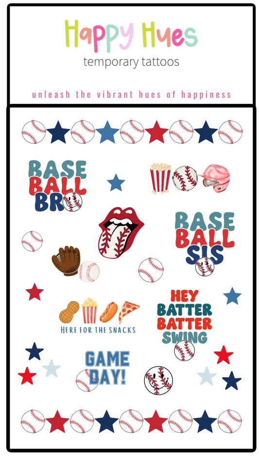 Baseball Park Temporary Tattoos