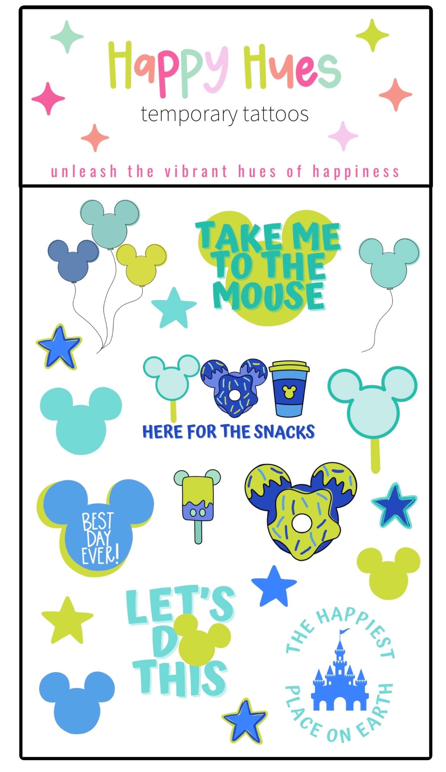 Take me to the Mouse Temporary Tattoos