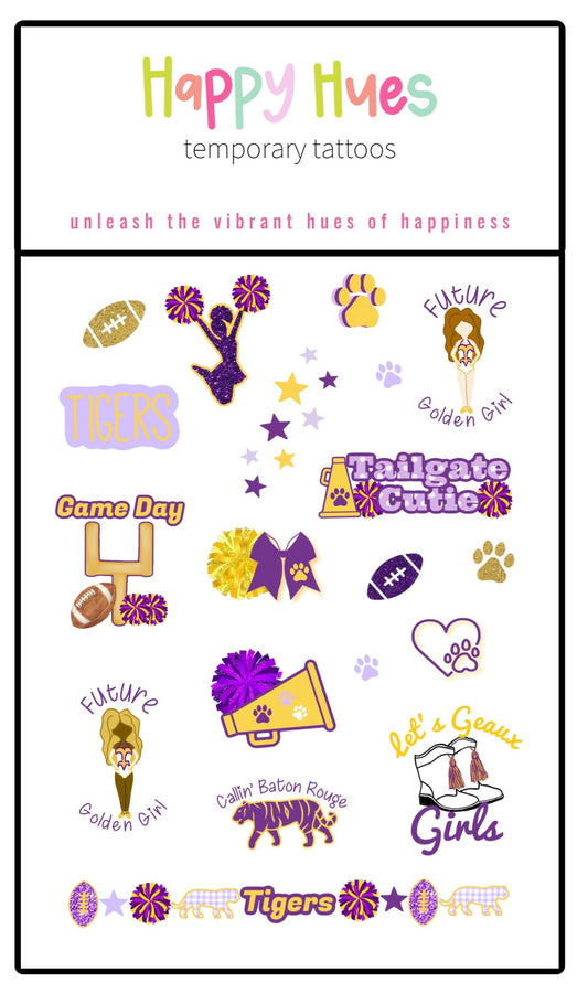 Tailgate Cutie Temporary Tattoos