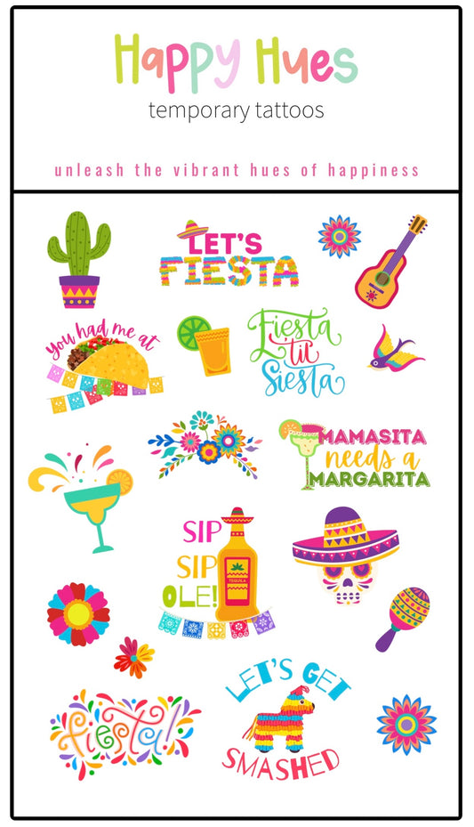 Let’s fiesta Temporary Tattoos