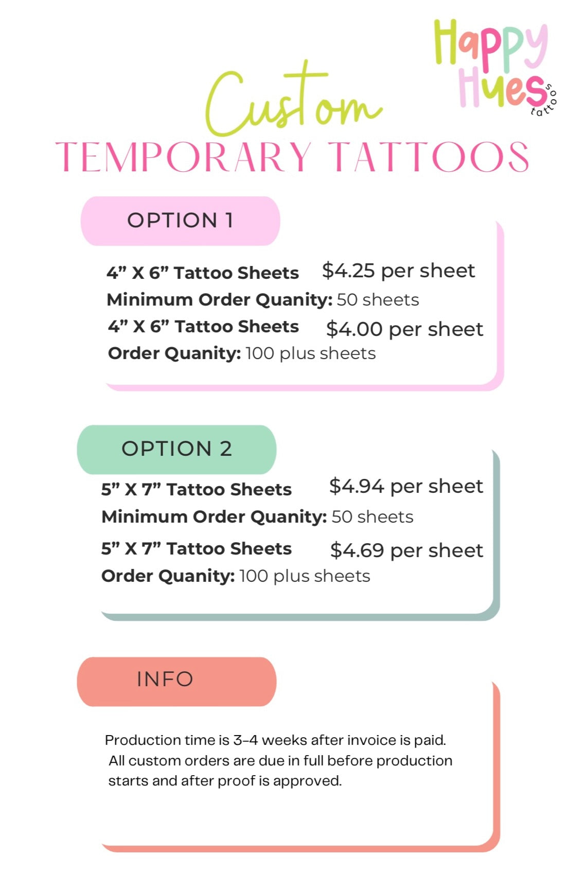 Custom Temporary Tattoos