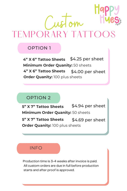 Custom Temporary Tattoos