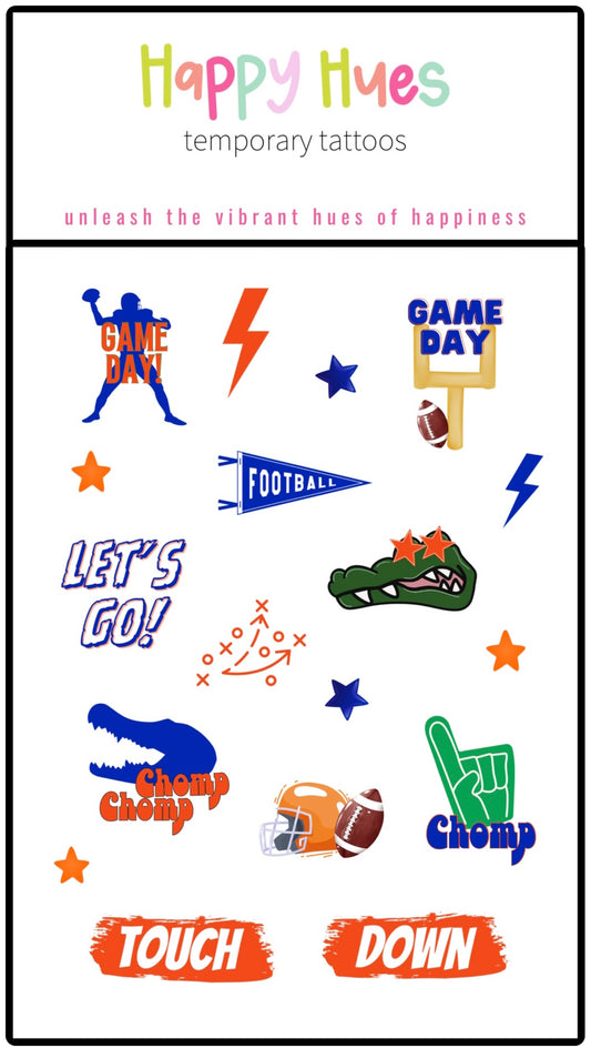 Alligator School Spirit Temporary Tattoos