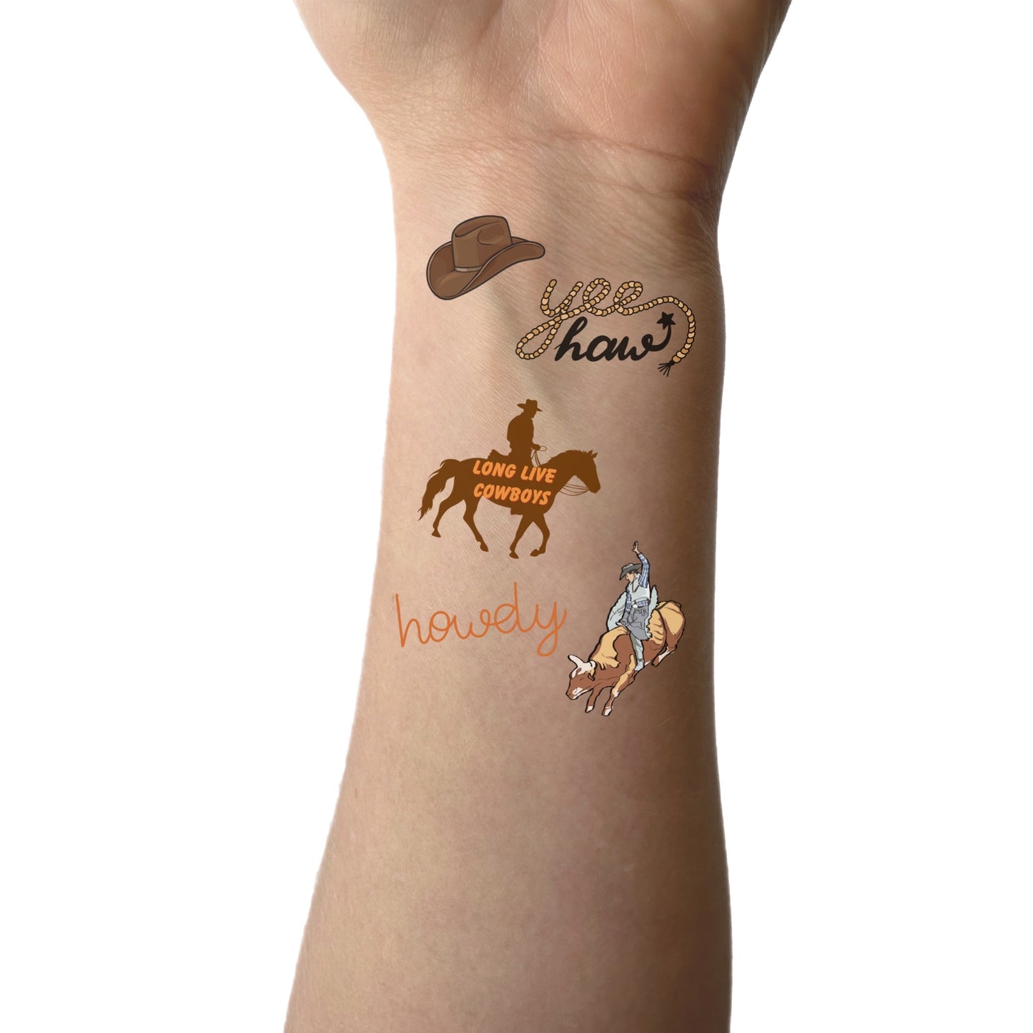 Cowboy Temporary Tattoos