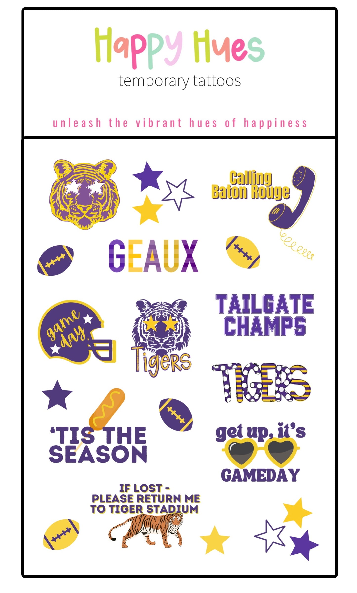 Callin’ Baton Rouge Temporary Tattoos