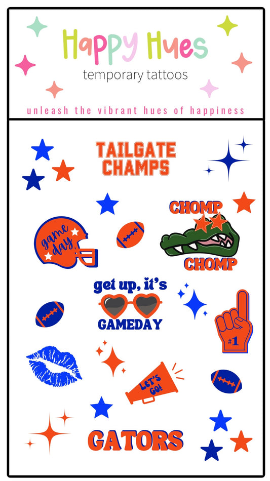 Gator Chomp Temporary Tattoos