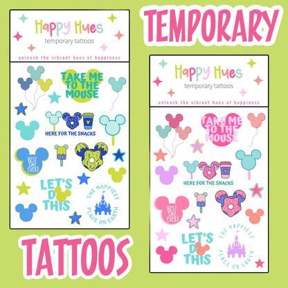 Take me to the Mouse Temporary Tattoos